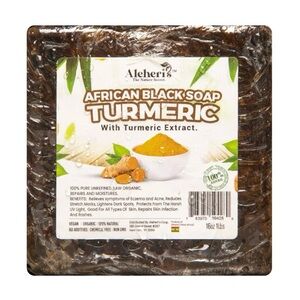ALEHERIS TURMERIC AFRICAN BLACK SOAP 16oz